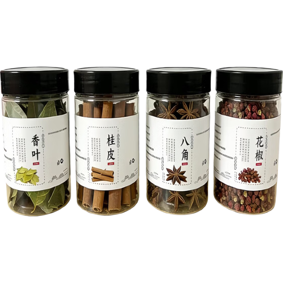 家庭厨房必备 香料大料八角桂皮香叶花椒辣椒小茴香组合装卤料 厨房四宝【八角30g+桂皮30g+花椒40g+香叶10g】