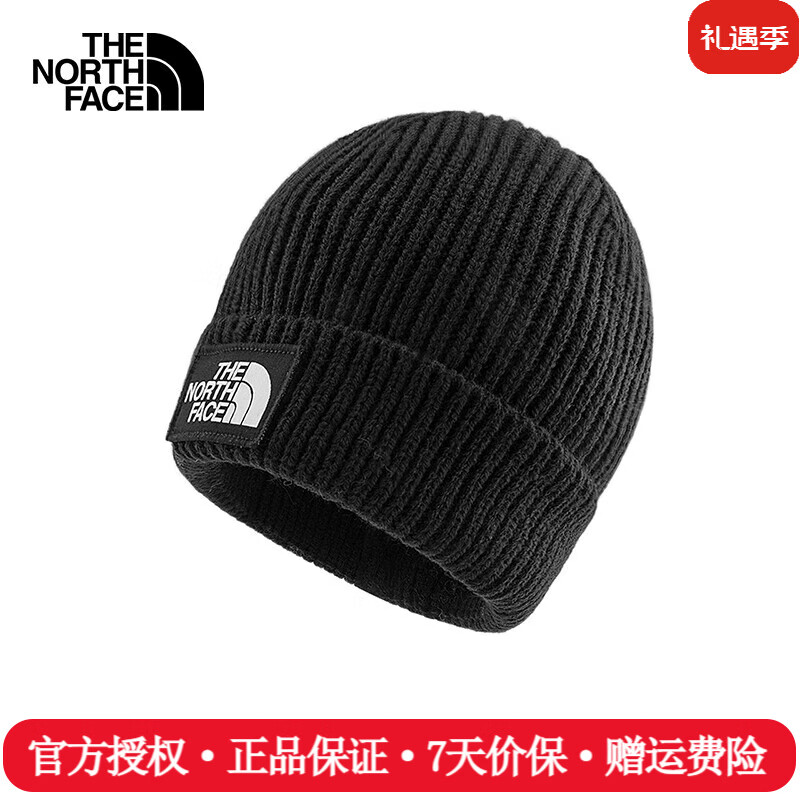 The North Face北面针织帽男女通用25秋冬款户外防风保暖舒适运动帽毛线帽子8CHE JK3/宇宙黑 帽围 40.64cm/OS