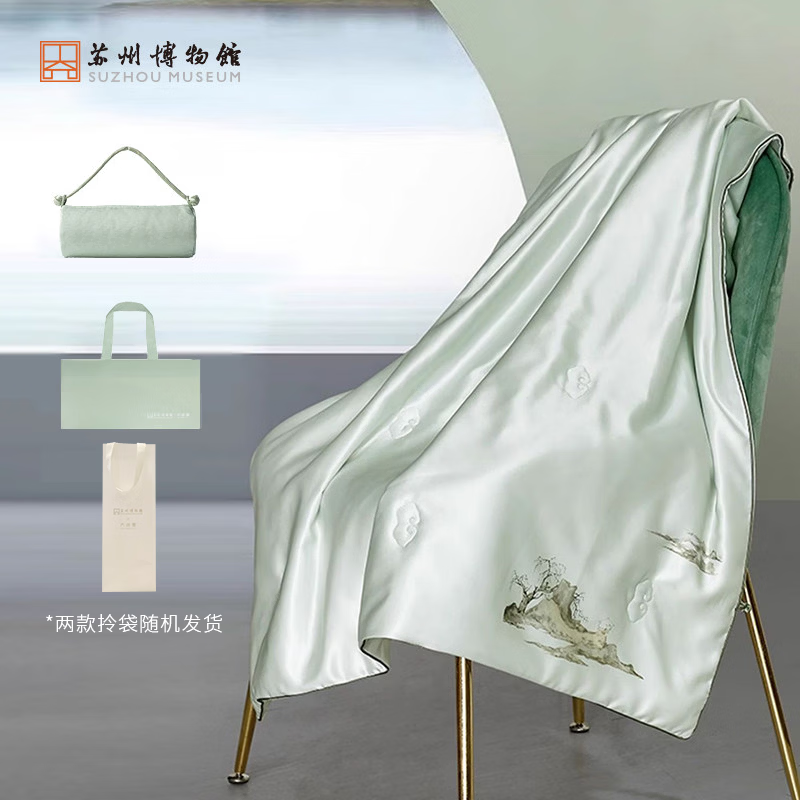苏州博物馆×太湖雪山色空濛蚕丝被空调被凉感午睡被中秋节礼品生日礼物女士 山色空濛蚕丝被