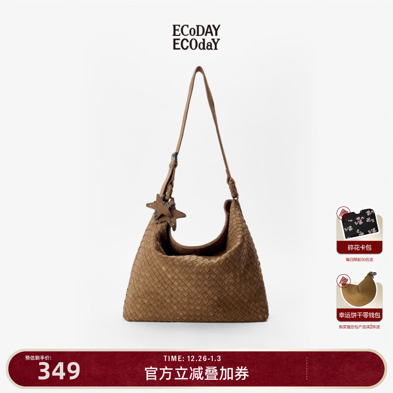 ECODAY�ﶬ��Ƥ��֯��ͨ�����ذ����ŵ���б��hobo��Ů������������ ����ɫ����ţ� 349Ԫ