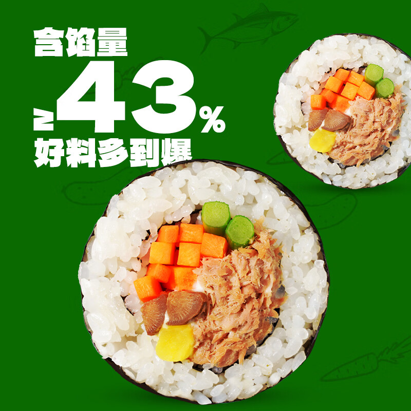 米达屋金枪鱼蛋黄酱寿司速食儿童早餐学生方便懒人微波半成品即食饭团 【2袋】金枪鱼寿司230g(8个/袋)