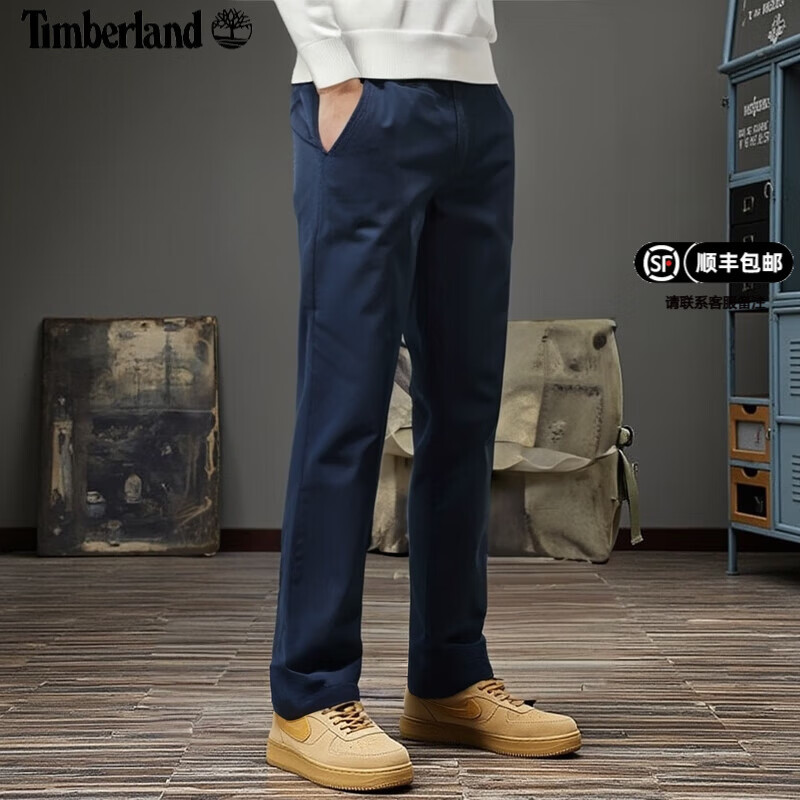 添柏岚（Timberland）男裤工装裤春秋新款户外运动长裤透气修身直筒休闲裤子男A2BYY 宝蓝色/弹力修身/A2BYY433 34 建议拍大一码
