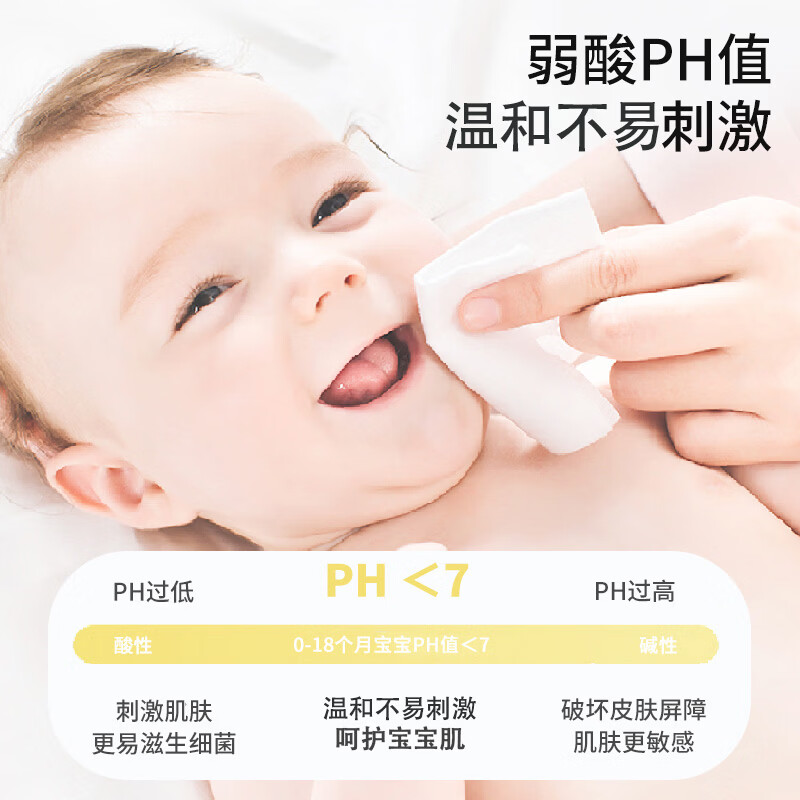 布班迪婴儿湿巾宝宝专用手口湿纸巾可携式小包一次性洗脸巾家用大包 婴儿手口湿巾80抽/包 3包