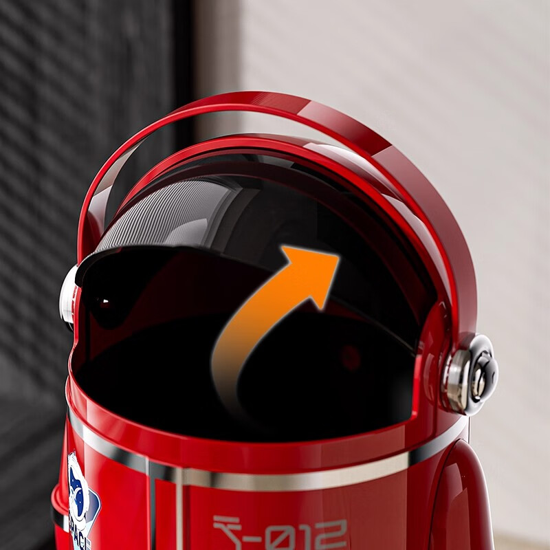 艾仕可（ASCOR）2025新款家用客厅垃圾桶高档轻奢带盖厨房大容量带轮可移动免弯腰 站姿款丨中国红-特大号【内外双桶 超大容量】 揭盖式 18L