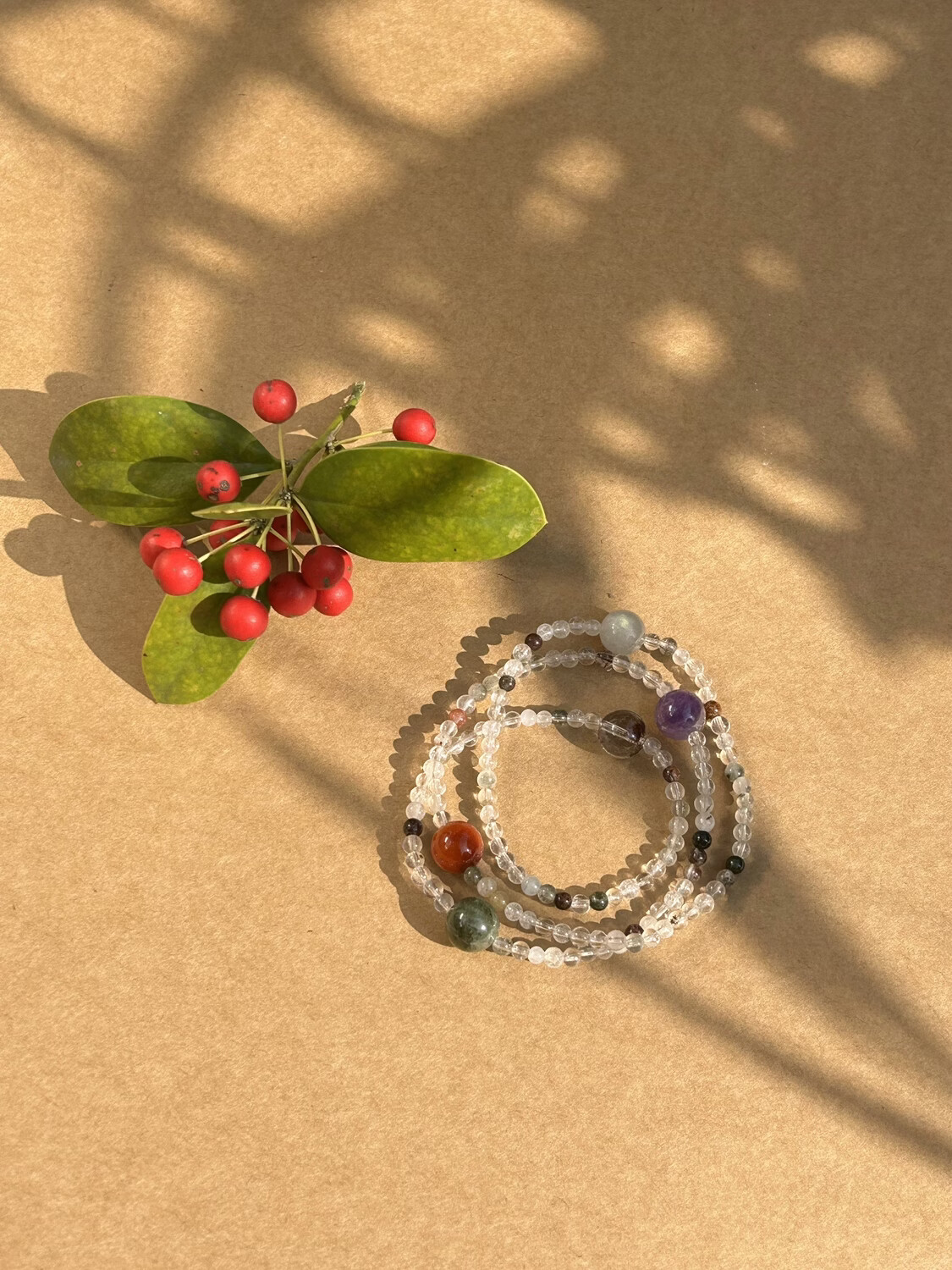 玺云屿 XIYUNYU星云多宝水晶手串清新原创手链五行定制手串 默认