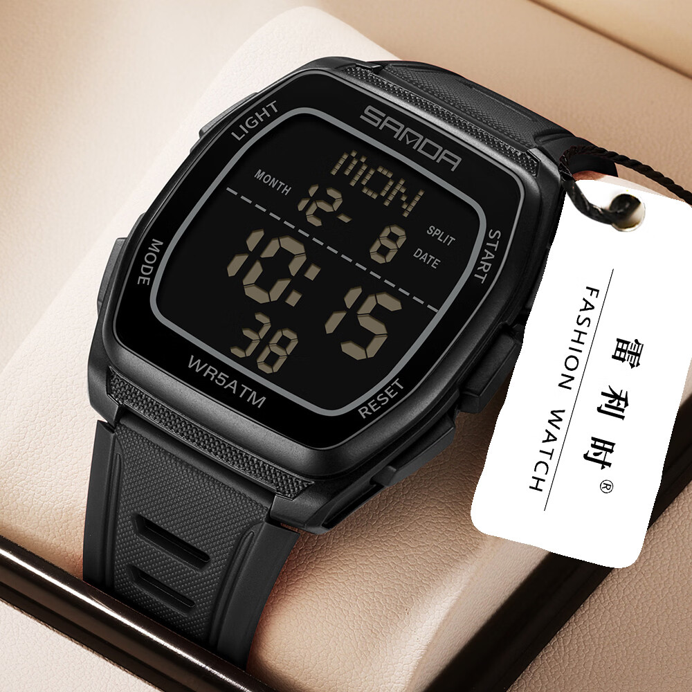 手表男女学生初中高中生闹钟计时数字电子表夜光