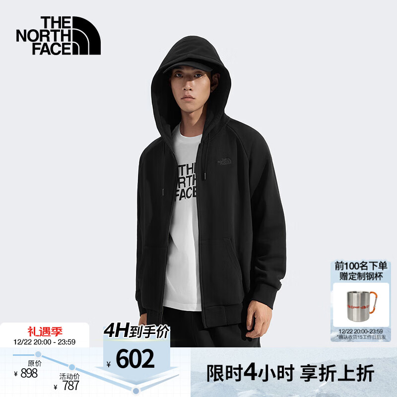 北面（The North Face）针织卫衣情侣款OVS KNIT户外运动连帽休闲透气25秋冬新品|8F0H JK3/宇宙黑 L /175
