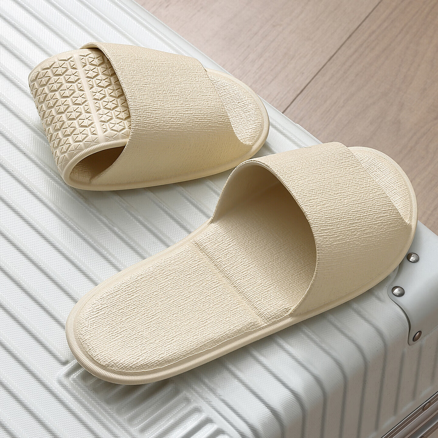 FZT可折叠拖鞋女旅行便捷式出差旅游飞机酒店洗澡防滑一次性凉拖鞋男 卡其 38-39 【内长245mm】