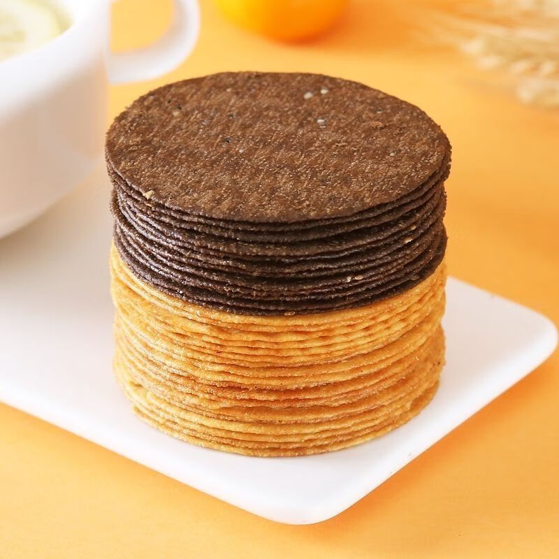 可局好味沐哥怀山药五黑饼无蔗糖薄脆饼干早餐代餐粗粮杂粮饼孕妇零食 怀山药五黑饼258g
