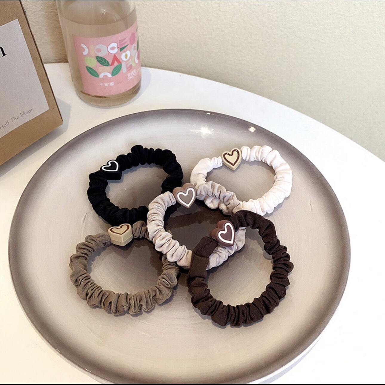 小阿伊【厂家直供】同款头绳发饰高弹力耐用橡皮筋时尚发圈扎头发新款韩 混装5条