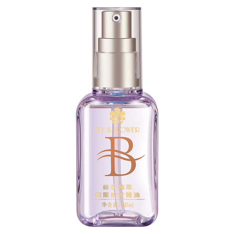蜂花（BEE&FLOWER）护发精油发油改善毛糙柔顺臻萃闪耀丝滑修护受损发丝滋养保湿芳香 蜂花臻萃闪耀护发精油 50ml*1瓶