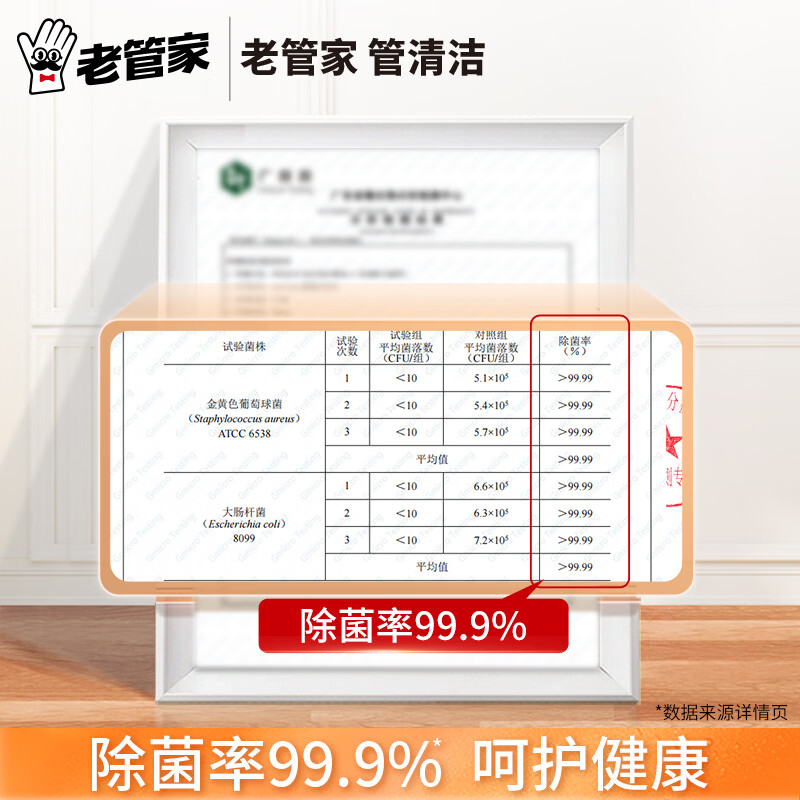 老管家地板清洁剂实木地板瓷砖净厕所除菌家用地面清洗液拖地神器500ml 2瓶