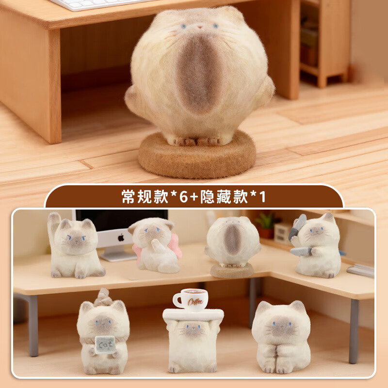兰比嘟可爱卡通手办猫猫情绪开演盲盒创意桌面摆件装饰生日礼物送女生 猫猫PAI情绪开演盲盒【端盒6个不重复】