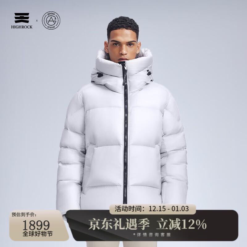 天石鹅铠甲800蓬95%白鹅绒羽绒服男士运动女加厚东北严寒2.0新品G303 银桦灰色 （2.0版男女同款） M (170/92A)
