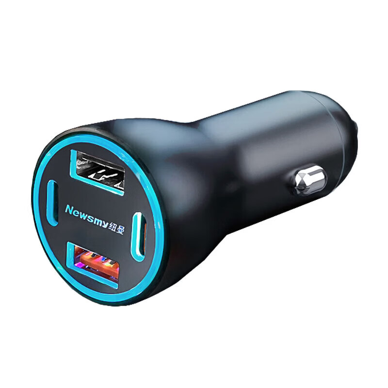 纽曼【精选好物】车载充电器快充200W四口适用于华为苹果OPPO小米荣耀 KC-6轻奢版+USB-type-c快充线