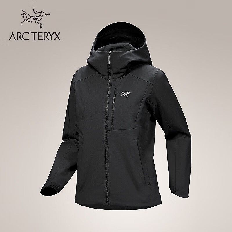 ARC'TERYX始祖鸟 GAMMA MX HOODY 防风 女子 软壳夹克 BLACK/黑色 S