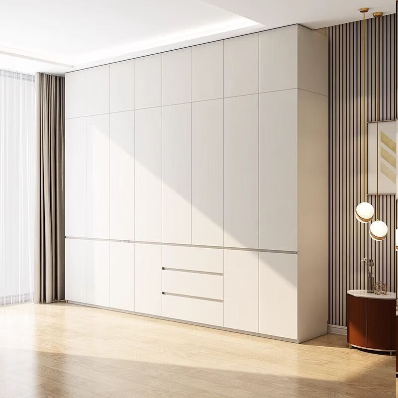 宜美芬 EMAYFUN实木ENF级衣柜定制家用卧室储物奶油风一门到顶平开门简约大衣橱 2.6*2.4米衣柜【18MM孕婴抗菌ENF级实木】