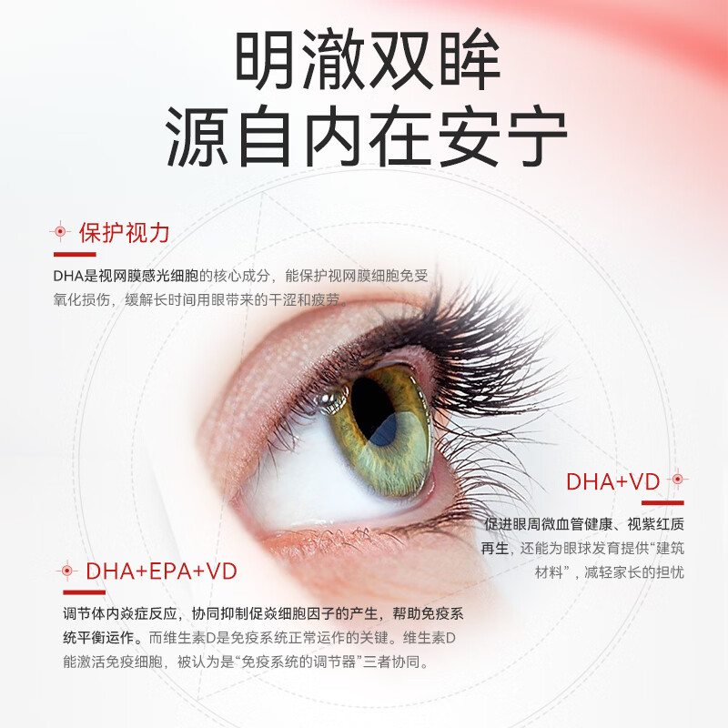 倍欧路斯挪威进口高DHA学生职场中老年深海鱼油补脑备考强记忆Omega-3胶囊 高DHA鱼油 60粒*1瓶