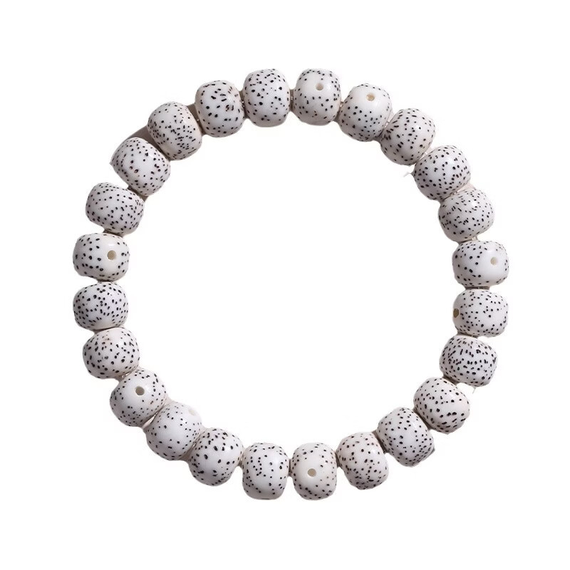 真海南星月菩提手串正品原生态月朗星稀顺白大留白高密度单圈文玩 鸡油黄星月8*9mm【红玛瑙】