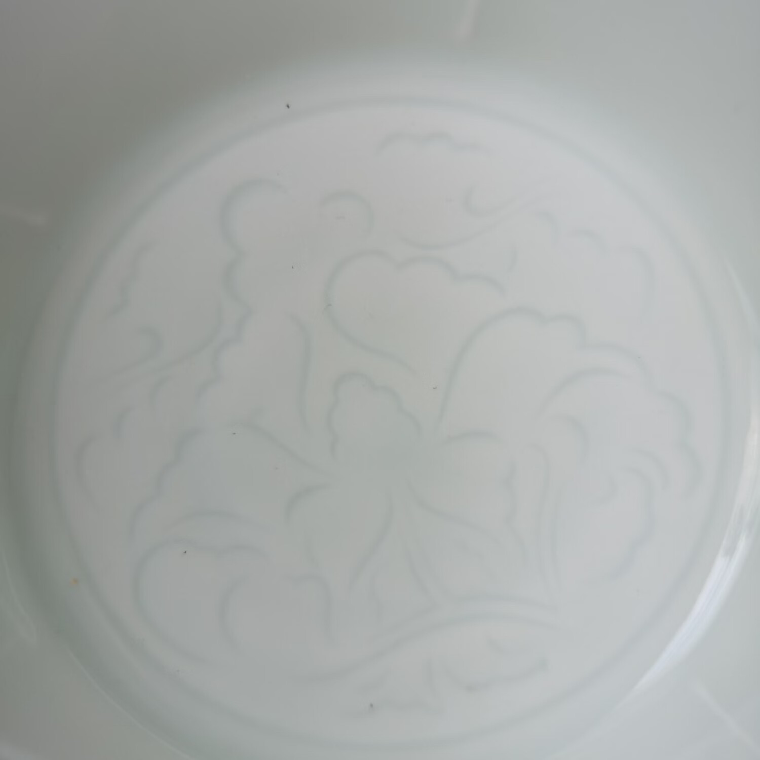 景德镇影青青花金鱼花瓣碗5英寸