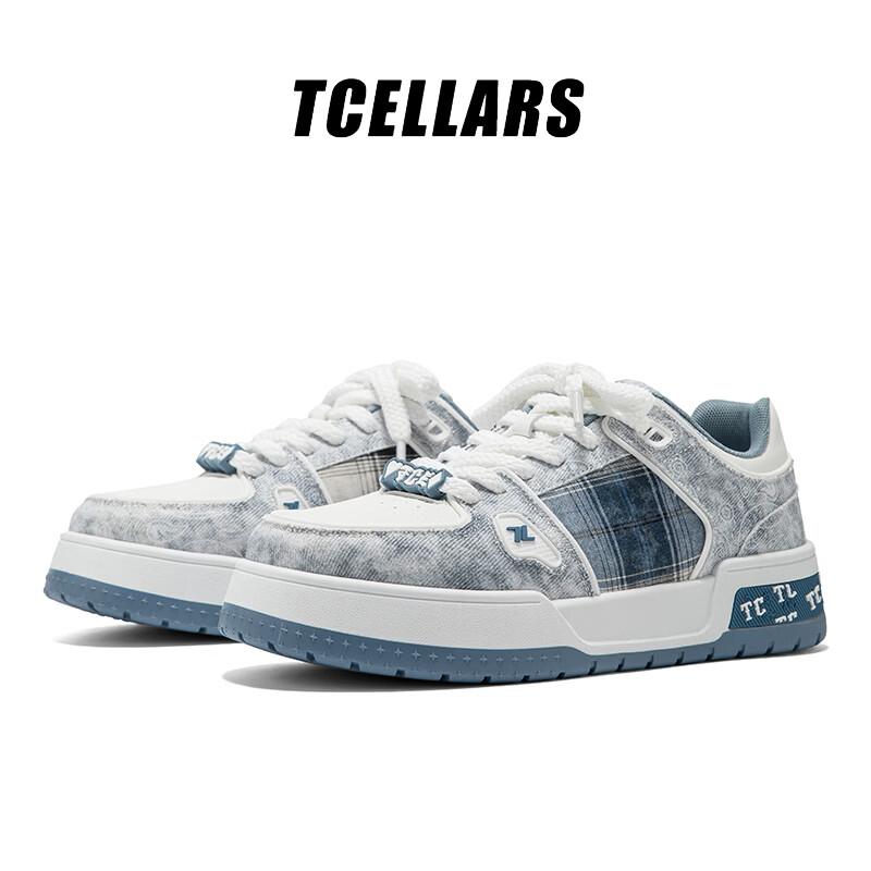 Tcellars板鞋男鞋春季2026新款潮鞋低帮厚底增高耐磨运动百搭休闲鞋子男款 普鲁斯灰 39