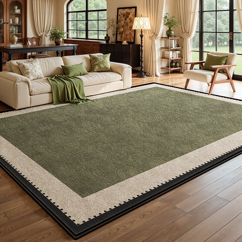 Y U-LIVE中古波斯风地毯客厅2026新款绿色复古轻奢高级感防水沙发卧室 S仿羊绒-兰芷幽居 定制请联系客服【享优惠】