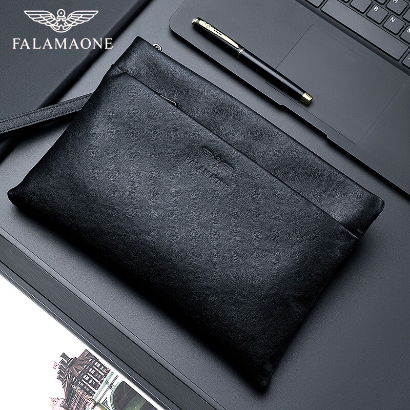 FALAMAONE高端商务手拿包时尚简约男士手包实用钱包节日礼物 高端手拿包 京东折扣/优惠券