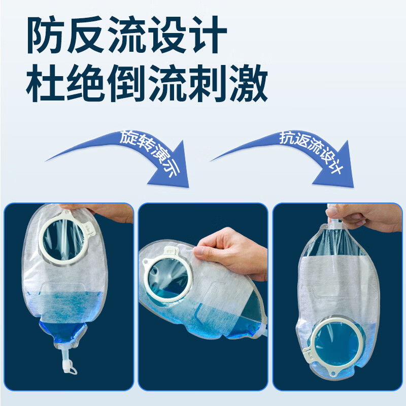护士同学二件式尿路造口袋两件式泌尿造瘘袋同康L保01759膀胱全切小便袋 【试用装】1个凸底盘+1个泌尿袋