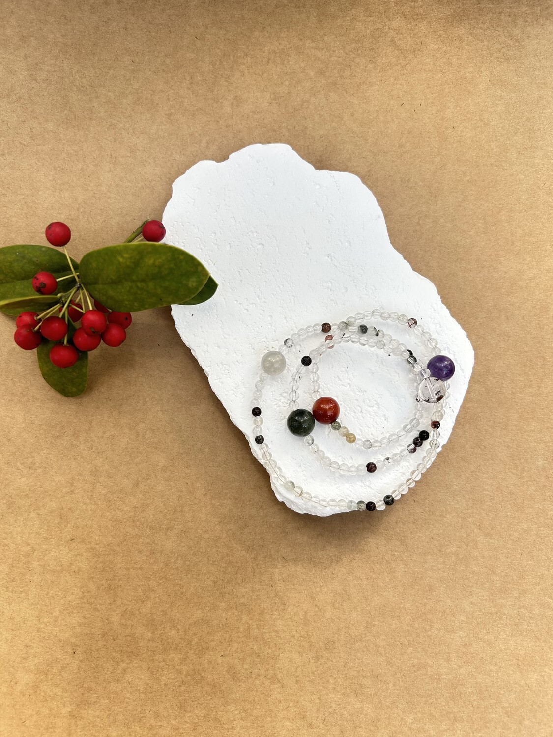 玺云屿 XIYUNYU星云多宝水晶手串清新原创手链五行定制手串 默认