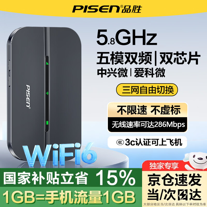 Ʒʤ����wifi�ƶ���������2025��������5ghzȫ��ͨ��������忨����wi-fi6����ͨ������ͨ ƷʤS3-M��WiFi6+��ͨ��������ר�� 58.48Ԫ(������)