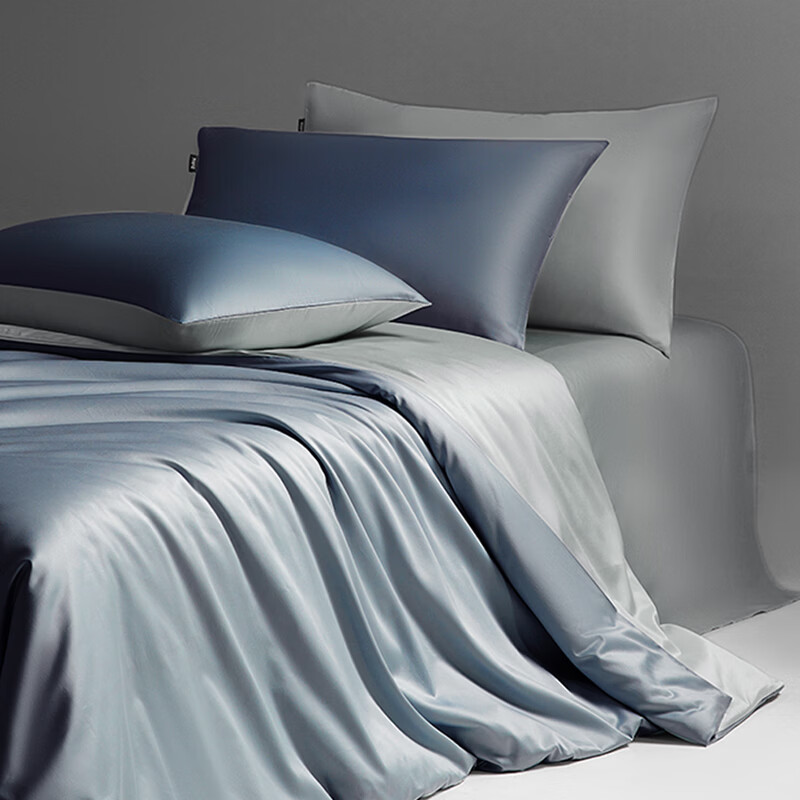 多喜爱（Dohia）全棉60支四件套纯棉三件套简约60s全棉床上四件套床单被套 【全棉60支 简约轻奢】 浅茉水手蓝 1.8m 床单款 四件套 被套230*229cm