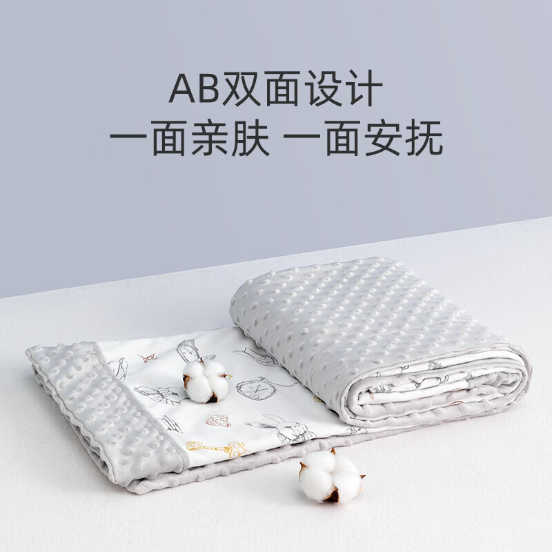 贝肽斯豆豆毯婴儿被子春秋安抚豆豆被空调被儿童幼儿园被子 梦游爱丽丝 【双层20-26°】110×140cm