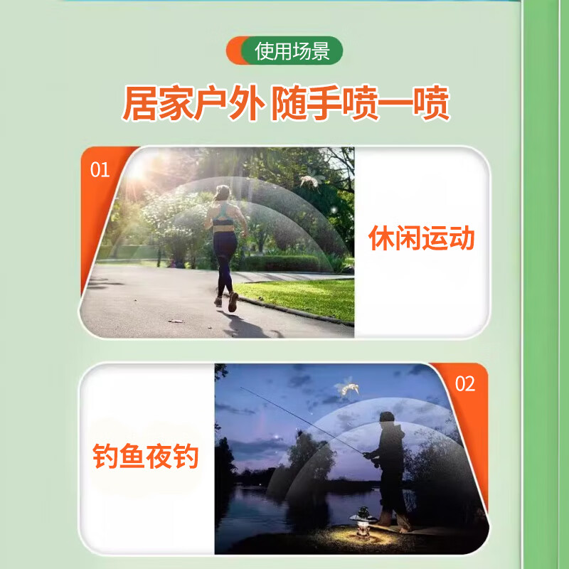 威跃（Weiyue）户外驱蚊液喷雾露营登山防蚊便携花露水室内外防蚊虫叮咬神器 驱蚊喷雾100ml*2瓶