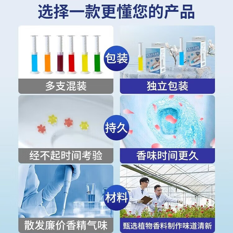 无品牌马桶小花清洁凝胶去异味留香洁厕灵小便池除垢清香洗厕所 三支【栀子花味】1支