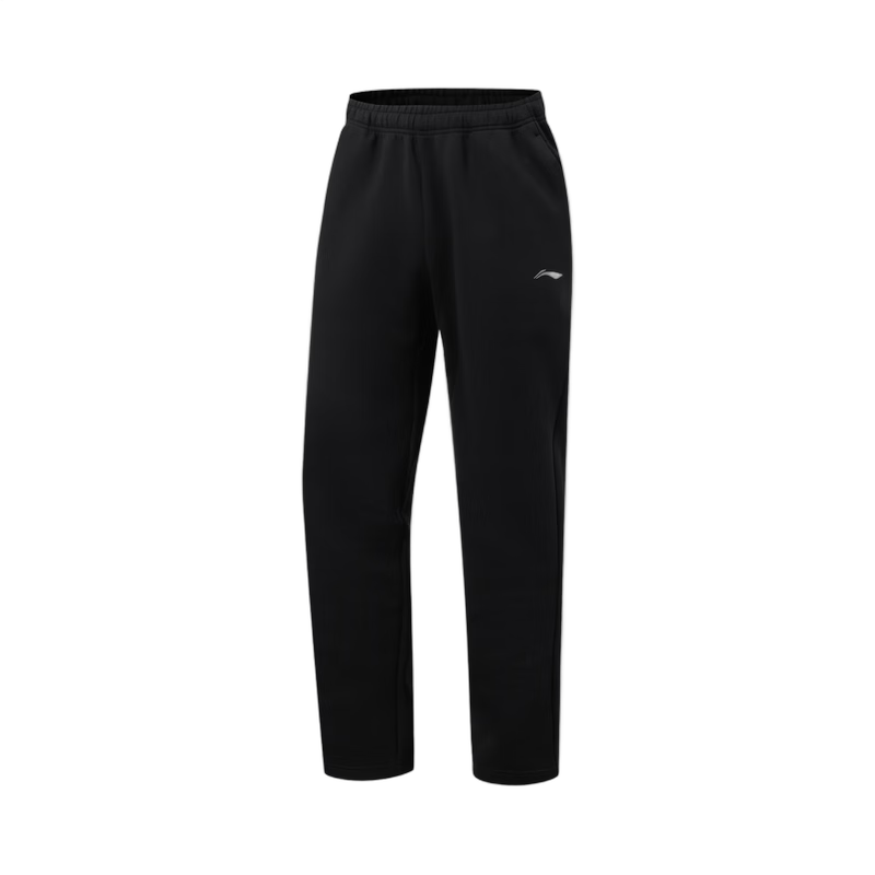 李宁直筒针织裤男子秋冬季26新款健身潮流百搭时尚日常通勤LOGO运动裤 黑-2 XL