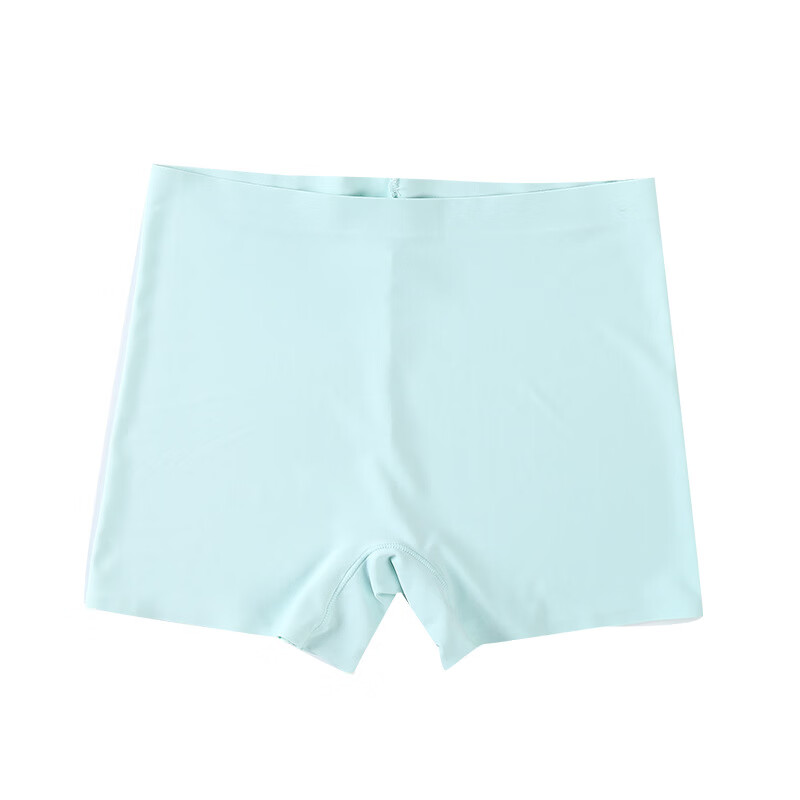 【优选】无痕冰丝一片式中腰纯色棉裆透气大码女士平角内裤女平角 白色 M