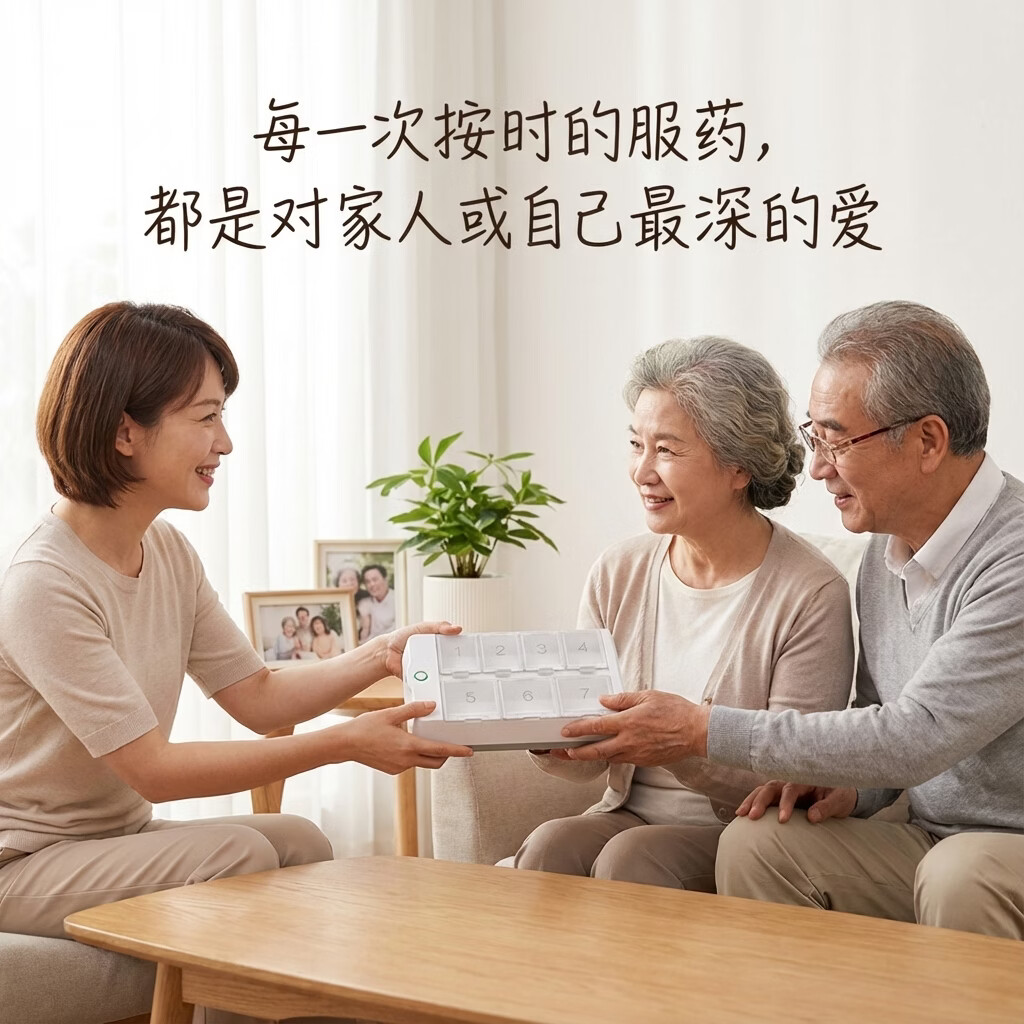 优乐合LE-CARE居家智能药盒 三重提醒 服药定时提醒神器升级大容量 蓝牙 【蓝牙款】 声光微信提醒 同步家人 大容量 