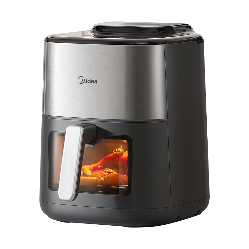 美的（Midea）空气炸锅蒸汽炎烤2.0免翻面26新款 0氟陶瓷涂层家用6.5L大容量可视窗口烤箱蒸烤一体MF-KZC6518