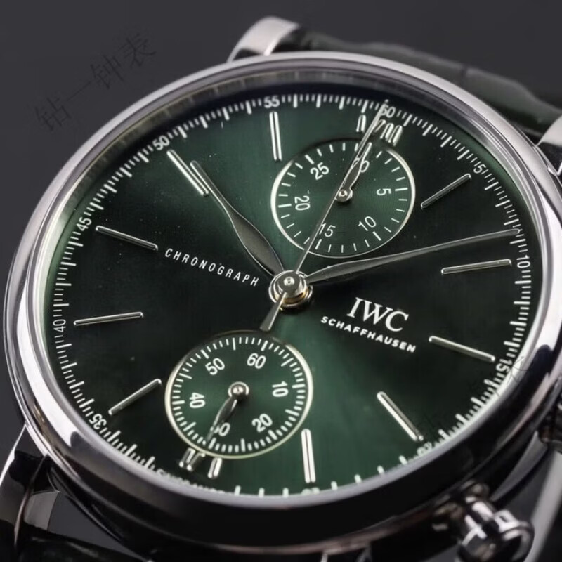 萬(wàn)國(guó)(IWC)禮物 柏濤菲諾計(jì)時(shí) 綠盤(pán)銀針 鱷魚(yú)皮 自動(dòng)機(jī)械男表 IW391405 39mm