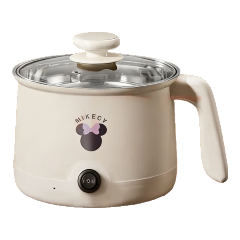 电煮锅电锅小电锅电炒锅电热锅多功能一锅多用宿舍电煮锅电炖锅火锅1-2人蒸煮一体电蒸锅火锅锅学生锅 不锈钢内胆单锅1.4L【0.65m电源线】