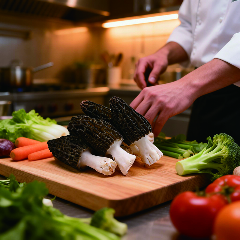 滇味十足（DIANWEISHIZU）云南新鲜羊肚菌 自然山珍鲜菌菇年货礼盒火锅食材顺丰空运 净重1斤【顺丰空运】