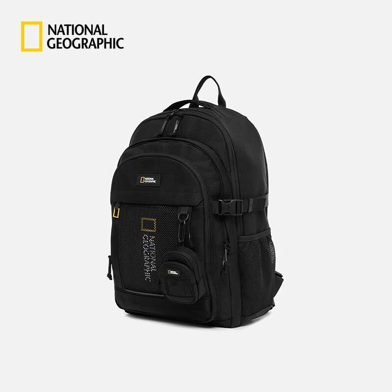 国家地理（National Geographic）2026年新品男女同款PACHI户外通勤双肩包背包 黑色BLACK 000