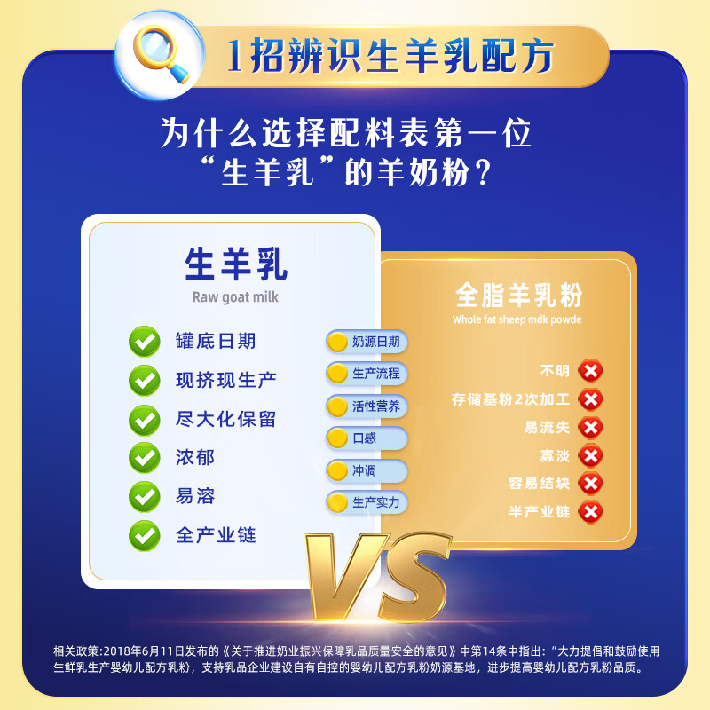 纽维康秦龙纽维康幼儿配方羊奶粉3段 低敏好吸收 100%鲜羊乳 乳铁蛋白 3段 700g 1罐