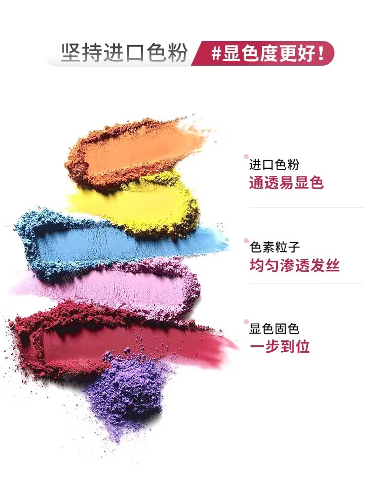 探色染发剂男女士专用自己在家染易上色染发膏植物纯免漂温和遮盖白发 浆果莓红(可盐可甜)