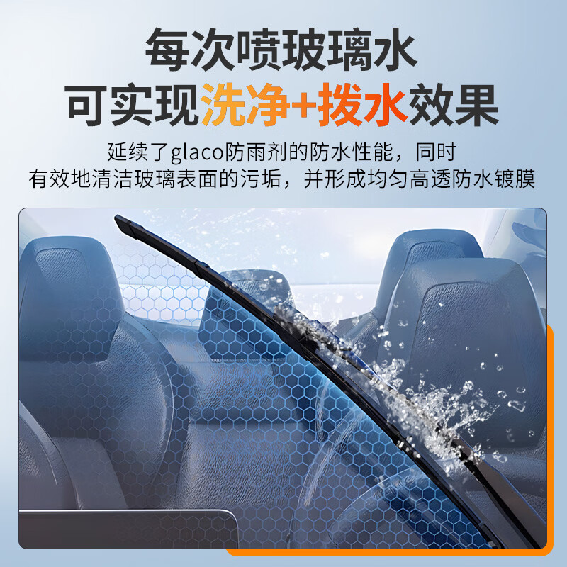 SOFT99二合一快净玻璃水 四季通用雨刮水强力去污去油膜汽车防冻玻璃水 2L*3袋 镀膜驱水型 -20度