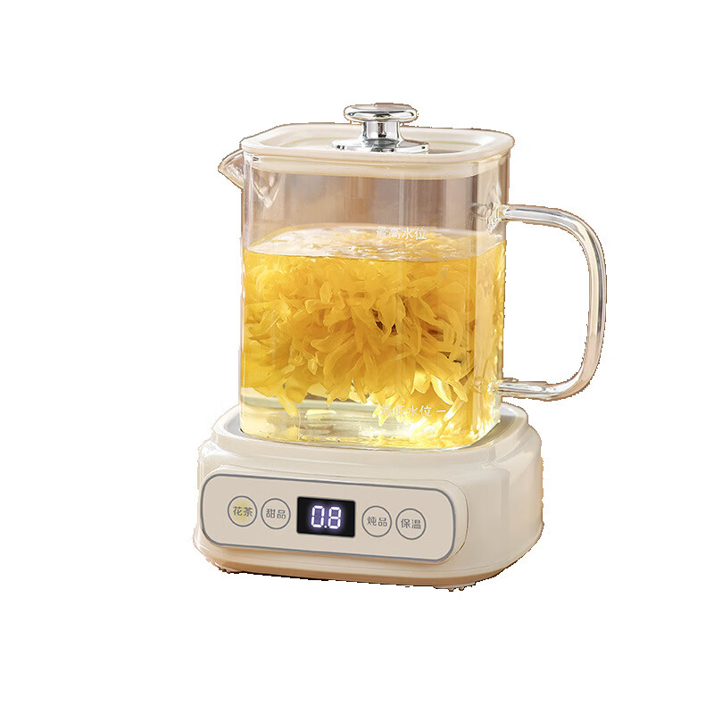 养生壶多功能新款家用玻璃烧水壶小型办公室煮茶器宿舍花茶壶礼品 智能款+茶漏 1L 养生方杯