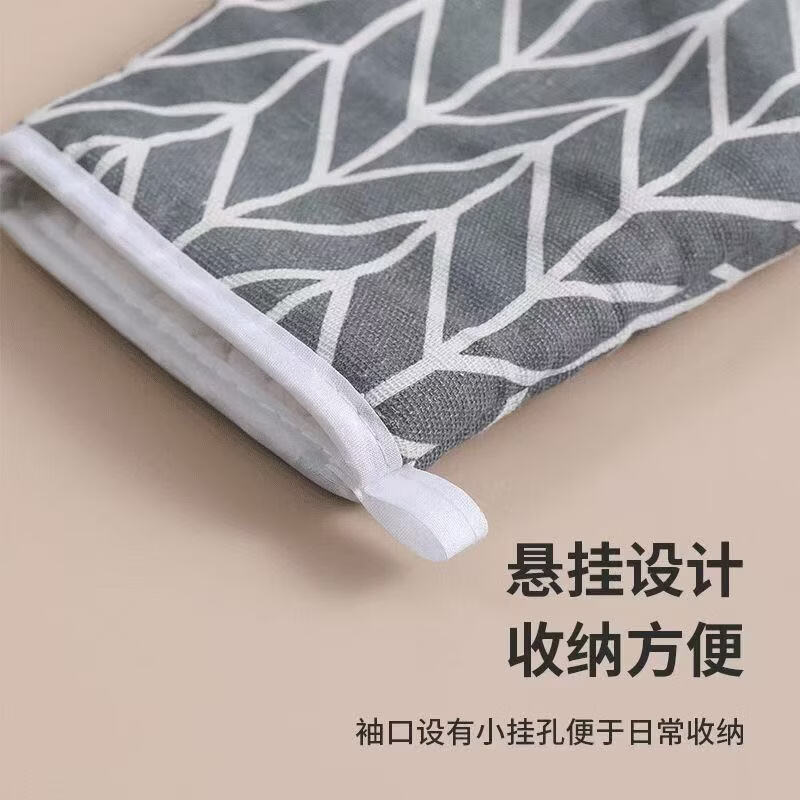 洋臣烤箱砂锅专用隔热防烫烘培微波炉防热手套棉麻耐高温手套烘培工具 防烫手套2只【颜色随机】