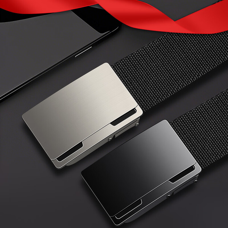 歌带盾皮带男士松紧弹力腰带休闲百搭青年学生潮流工装休闲军训裤带简约 黑色【黑扣】 160cm