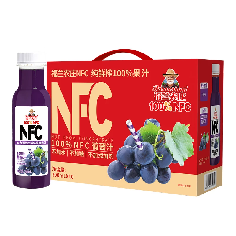 福兰农庄100%NFC鲜榨果汁 39.9 300ml*10瓶礼盒装 领： - 线报酷