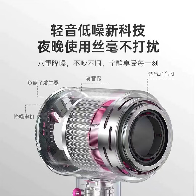 玫宝森负离子吹风机护发静音速干高速电吹风吹头发男士女士专用不伤发家用大功率吹风筒大风力理发店专用 双生/粉韵绿意 吹风机+顺滑风嘴+挂架 | 1.8米